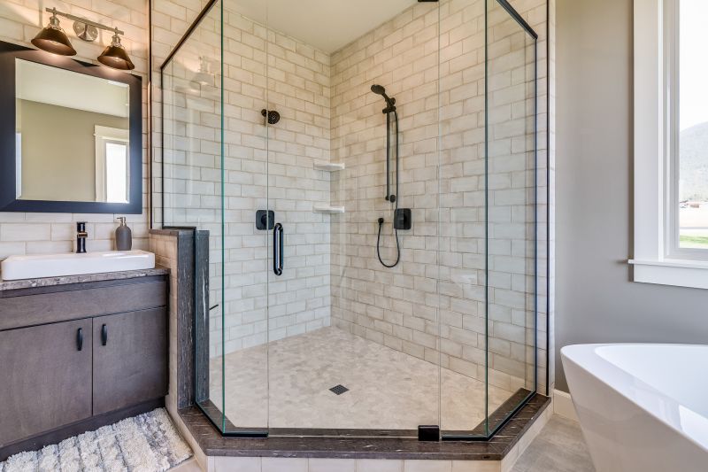 Modern Walk-in Shower with Storage